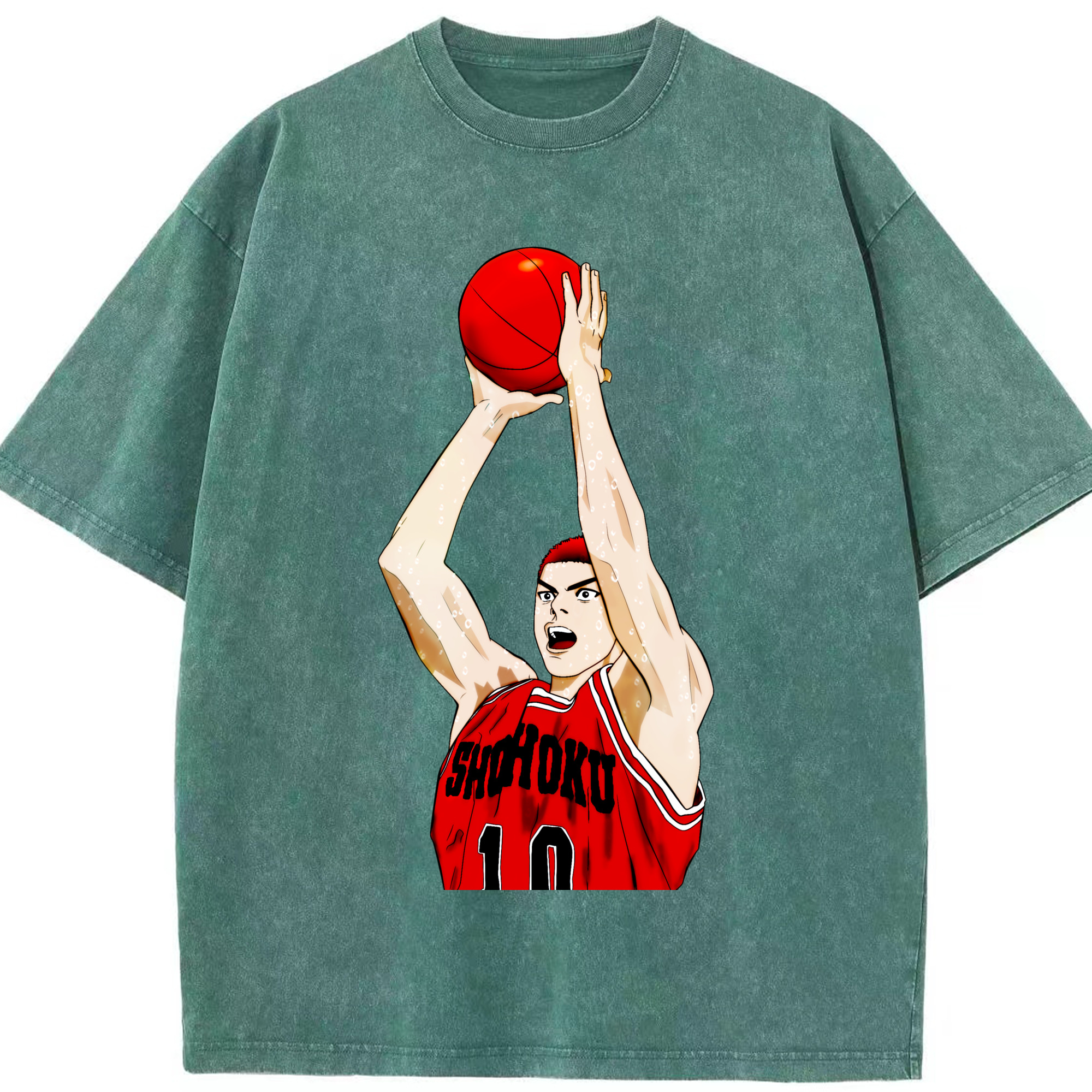（画像用） SLAM DUNK／スラムダンク 綿100% ヴィンテージ風 半袖Tシャツ（フロントプリント）